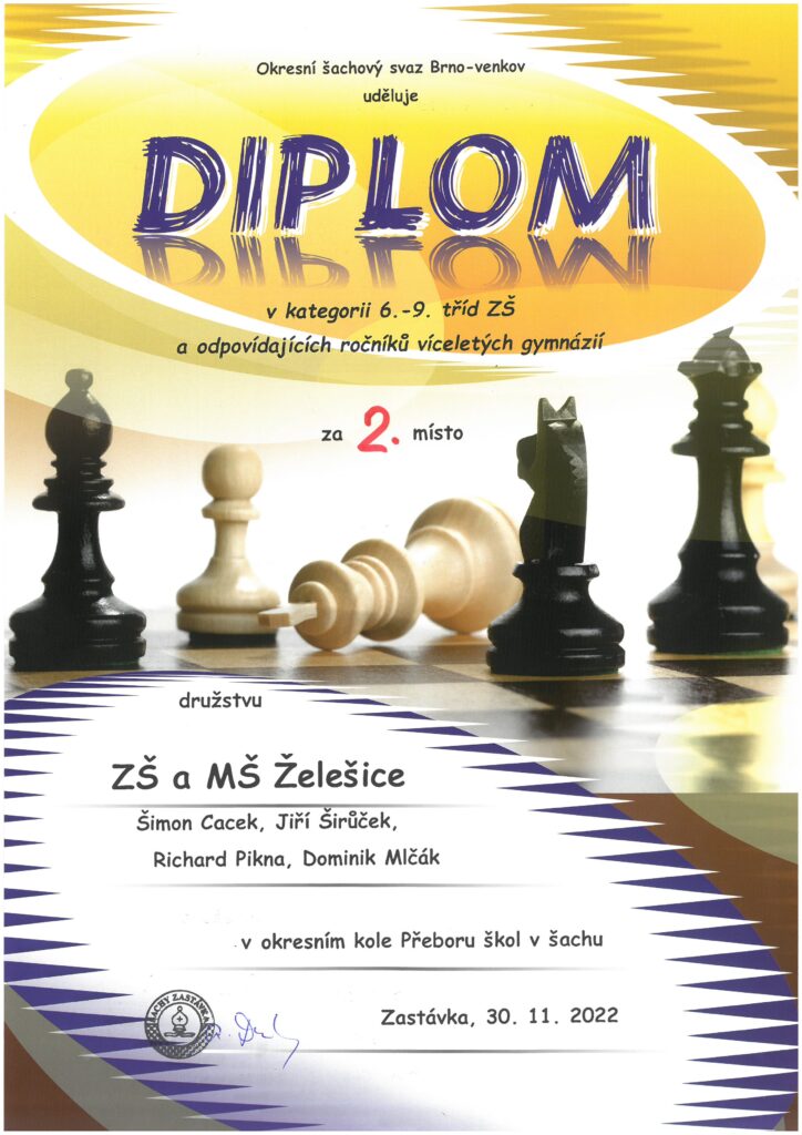 diplom šachy