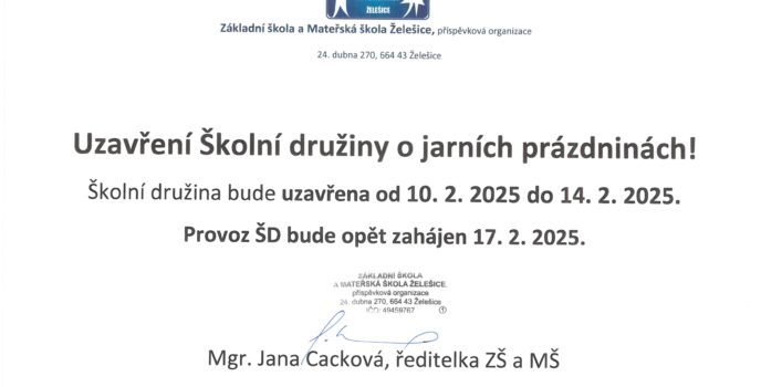 uzavření ŠD