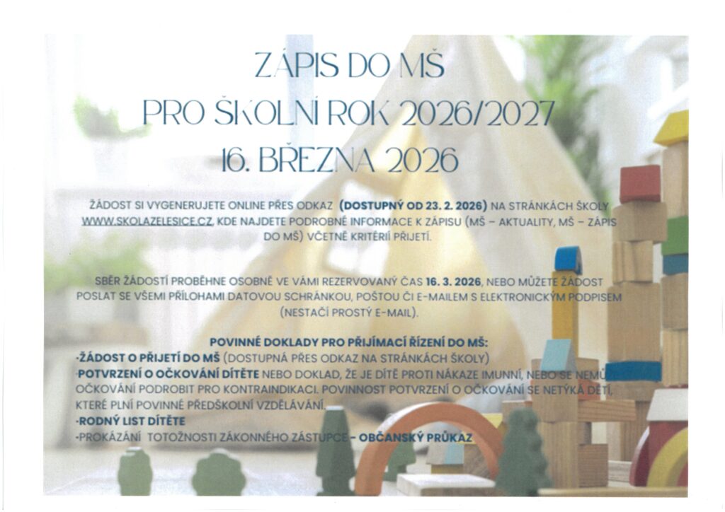zápis MŠ