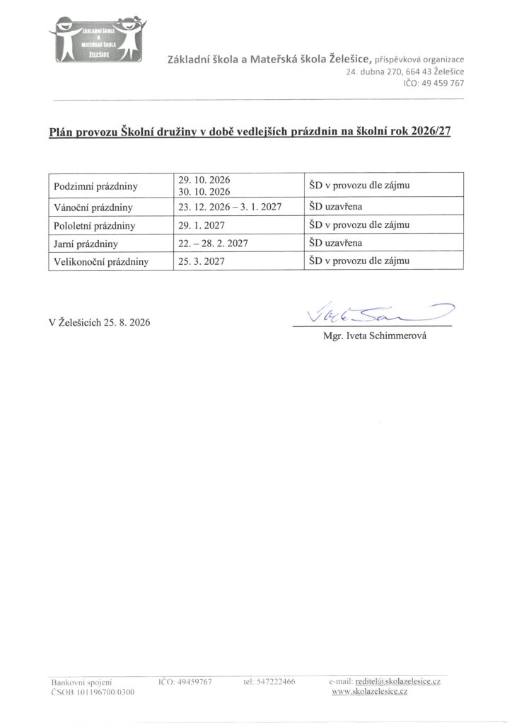 plán prázdnin
